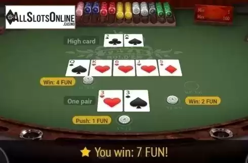 Win Screen . Texas Hold'em (BGaming) from BGAMING