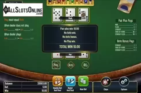 Win Screen 2. Three Card Poker (IGT) from IGT