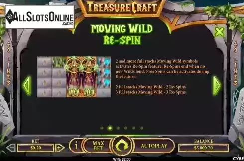 Moving Wild Respin screen