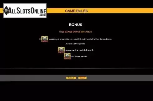 Free Games bonus screen