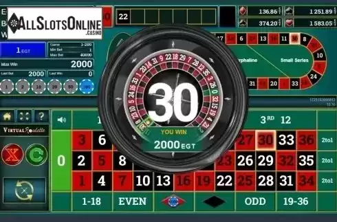 Game Screen 5. Virtual Roulette (EGT) from EGT