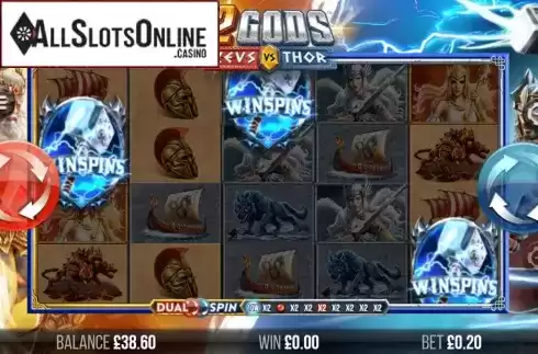 Win Spins 2. 2 Gods Zeus vs Thor from 4ThePlayer