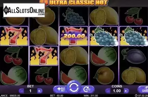 Win screen 2. 60 Ultra Classic Hot from 7mojos