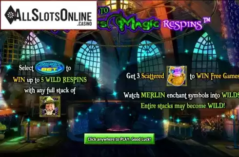 Game features 1. Merlin's Magic Respins from NextGen