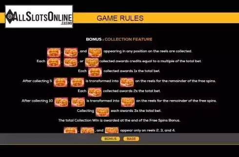 Collection feature screen