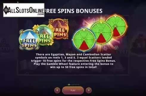 FS bonuses screen