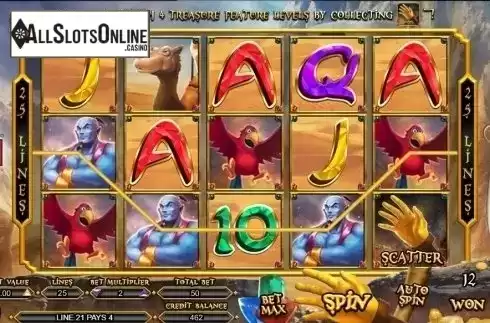 Win Screen . Aladdin Hand Of Midas from TOP TREND GAMING