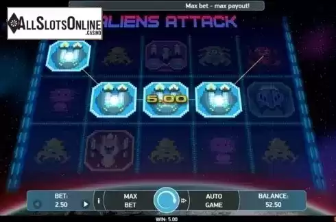 Win Screen. Alien Attack (Bet2Tech) from Bet2Tech