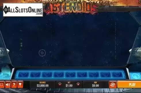 Reels screen. Asteroids Instant Win from Pariplay