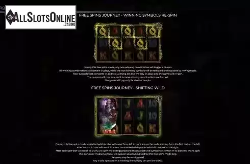 Free Spins modes screen
