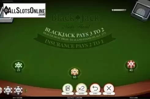 Game Screen. Blackjack MH (iSoftBet) from iSoftBet