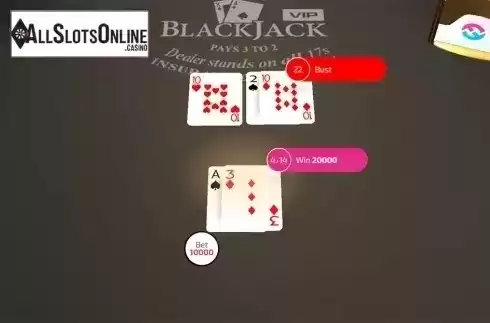 Win screen. Blackjack VIP (FunFair) from FunFair