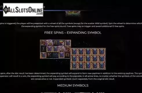 Free Spins Expanding Symbol screen