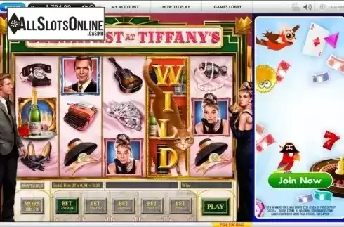 Win Screen . Breakfast at Tiffany's from Gamesys