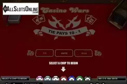 Game Screen. Casino Wars (1X2gaming) from 1X2gaming