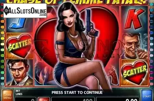 Win Screen 2. Chase of Femme Fatale from Casino Technology