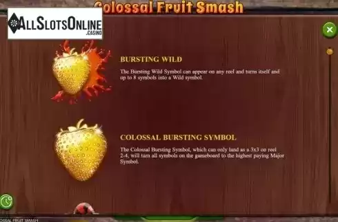 Features 1. Colossal Fruit Smash from Booming Games