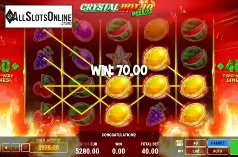 Win Screen 3. Crystal Hot 40 Deluxe from Fazi