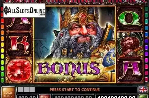 Screen2. Dwarf Mountain Riches from Casino Technology