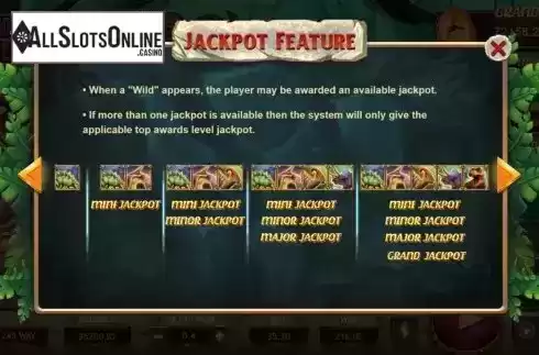 Jackpot Feature screen