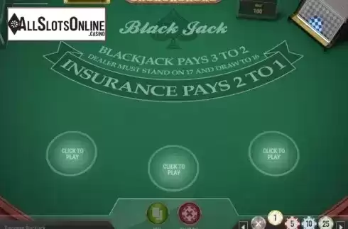 Game Screen 1. European Blackjack MH (Play'n Go) from Play'n Go
