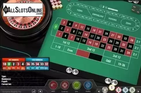Game Screen 1. European Roulette Pro (Play'n Go) from Play'n Go
