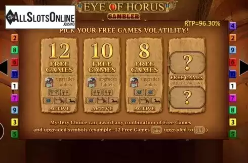 Features 2. Eye of Horus Gambler from Reel Time Gaming