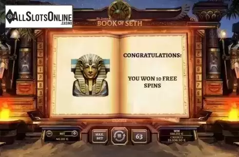 Free Spins 1. Ed Jones & Book of Seth from Spinmatic