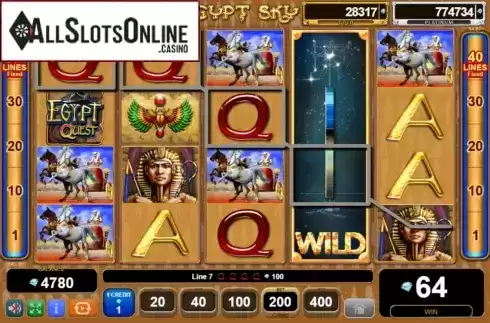 Win Screen 2. Egypt Sky Egypt Quest from EGT