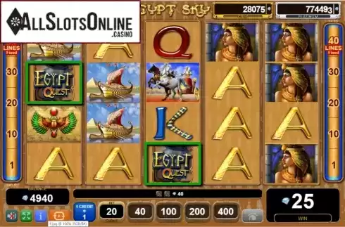 Win Screen 1. Egypt Sky Egypt Quest from EGT