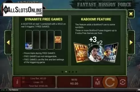 Free Spins. Fantasy Mission Force from RTG