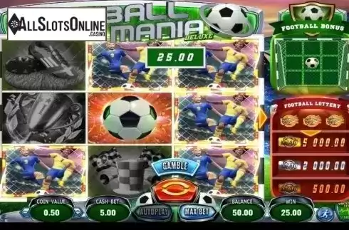 Win Screen . Football Mania Deluxe from Wazdan