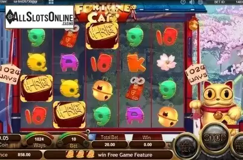 Free spins win screen. Fortune Cat (SimplePlay) from SimplePlay