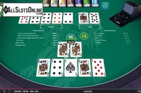 Game workflow 2. Fortune Pai Gow Poker from SG