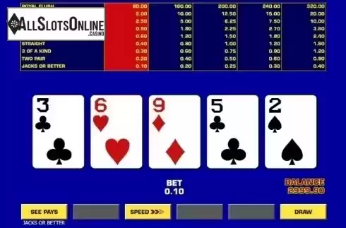 Game Screen 2. Game King Video Poker from IGT
