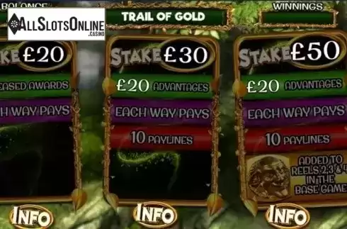 Paytable . Goblins Trail of Gold from CR Games