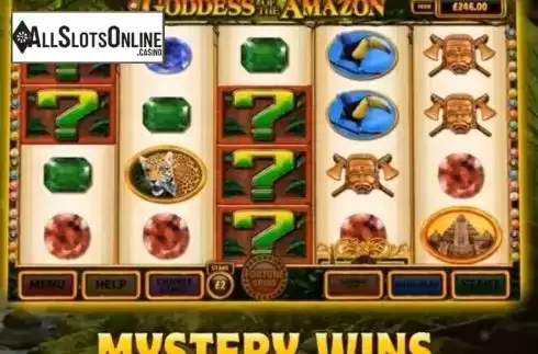 Win Screen . Goddess of The Amazon from Inspired Gaming