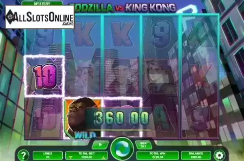 Big win screen. Godzilla vs King Kong from Arrows Edge