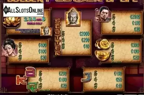 Paytable 1. Golden Flower Of Life from Casino Technology