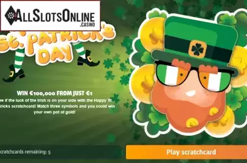 Game screen. Happy St. Patrick's Day from gamevy