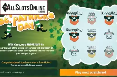 Win screen 1. Happy St. Patrick's Day from gamevy