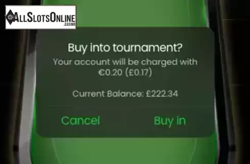 Buy tournament screen