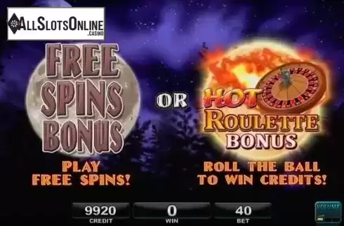 Choose a bonus 2. Hot Roulette - Wolf Run from IGT