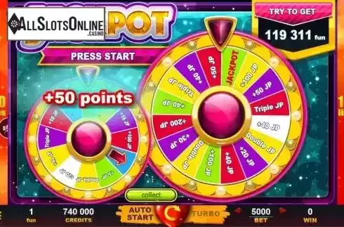 Jackpot Wheel of Fortune Screen