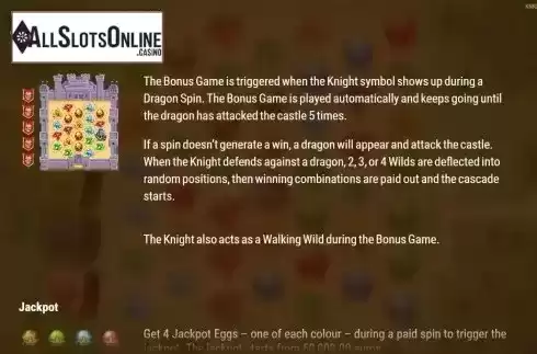 Bonus Game Feature Screen