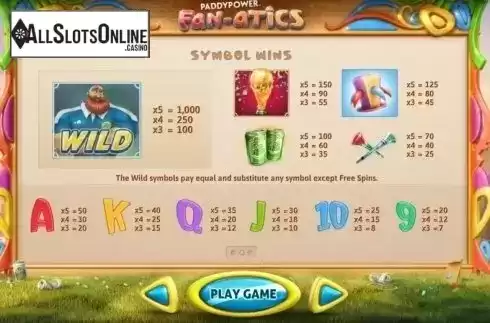 Screen2. Paddy Power Fan-atics from Cayetano Gaming