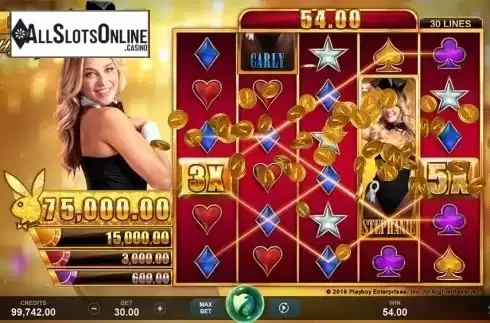 Multiplier win screen 3. Playboy Gold Jackpots from Triple Edge Studios