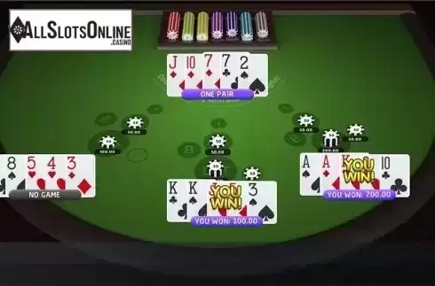 Win screen. Russian Poker	 (Betsoft) from Betsoft