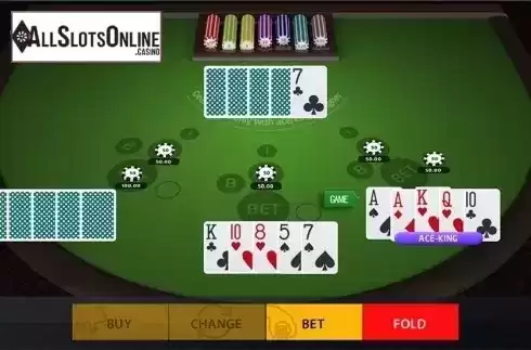 Game workflow screen. Russian Poker	 (Betsoft) from Betsoft