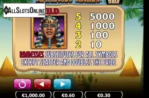 Paytable 2. Ramesses Riches Mini from NextGen